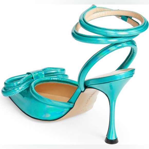 Mach & Mach Double Bow Ankle Strap Pump (Single Shoe) Amputee Luxury Footwear - Picture 4 of 6